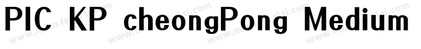 PIC KP cheongPong Medium Kp 97KPS字体转换